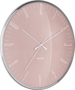 Karlsson Wandklok Dragonfly - Roze, Bol Glas - Ø40cm