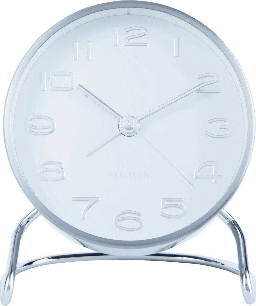 Karlsson Wekker Classical Numbers - Wit - Ø9,5x11cm - Afbeelding 2