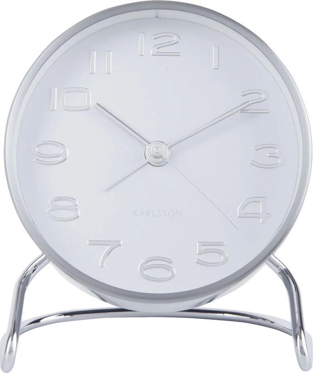 Karlsson Wekker Classical Numbers - Wit - Ø9,5x11cm - Afbeelding 5