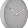 Karlsson Wandklok Mr. Grey Nummers - Warmgrijs Behuizing - Ø37,5cm