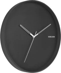 Karlsson Wandklok Hue - Metaal Zwart - Ø40cm