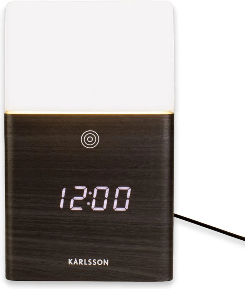 Karlsson Wekker - Frosted Light - LED - Zwart - Houtfineer - Afbeelding 3