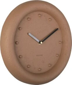 Karlsson Wandklok Petra - Polyresin - Terracotta Oranje - Ø30cm