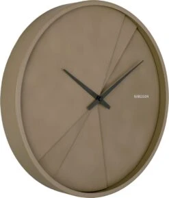 Karlsson Wall Clock Layered Lines Moss Green