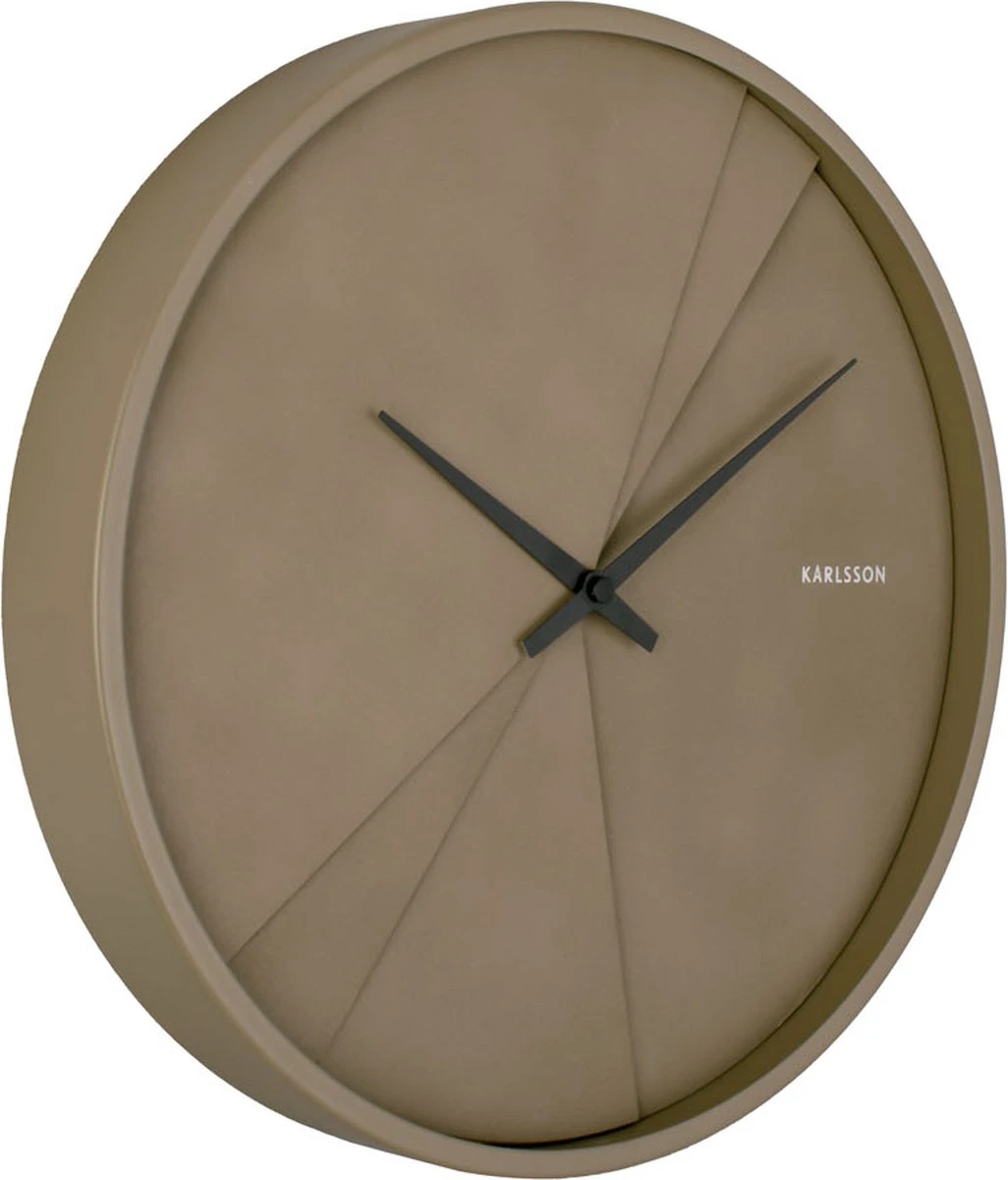 Karlsson Wall Clock Layered Lines Moss Green
