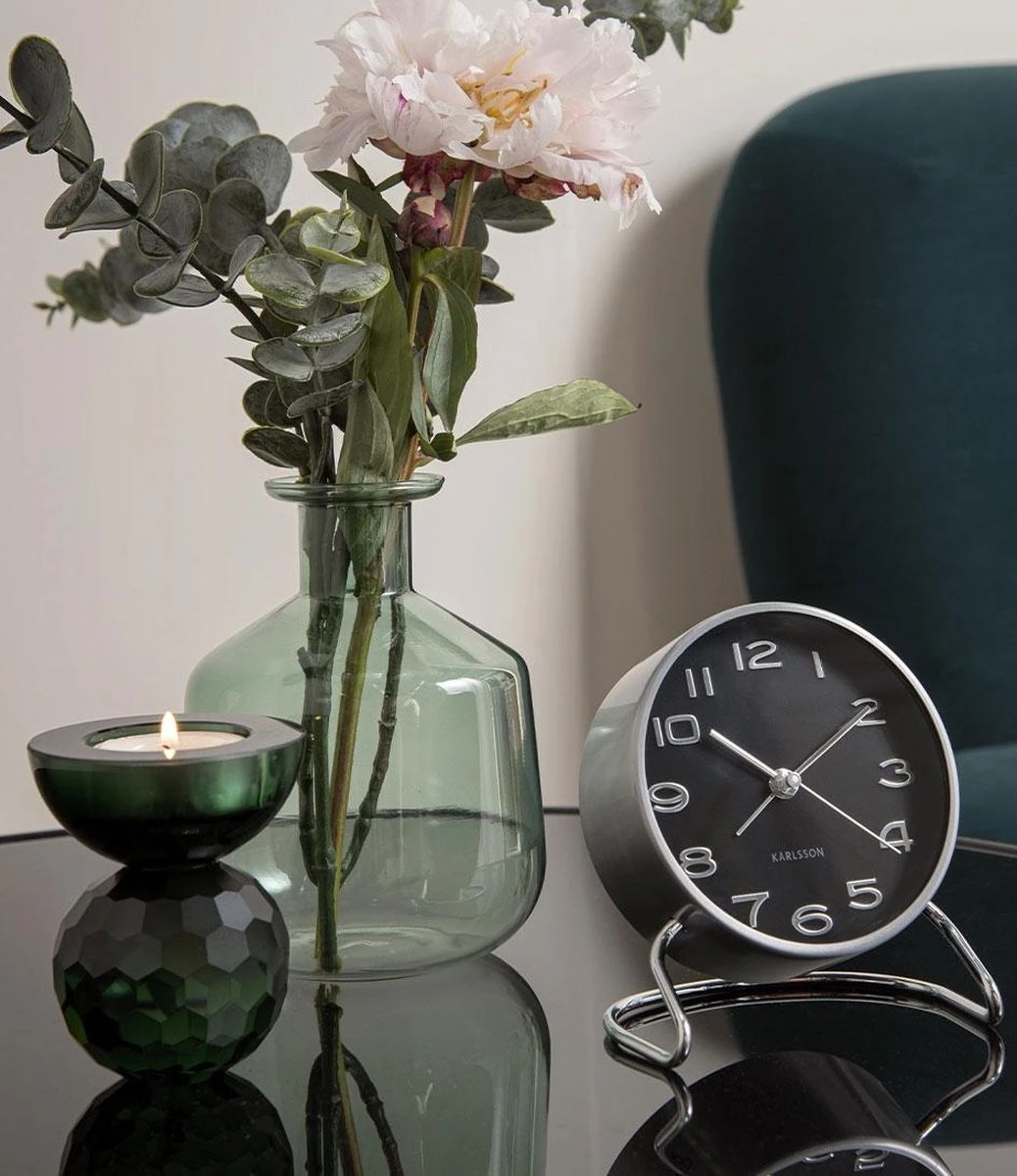 Karlsson Wekker Classical Numbers - Zwart - Ø9,5x11cm - Afbeelding 3