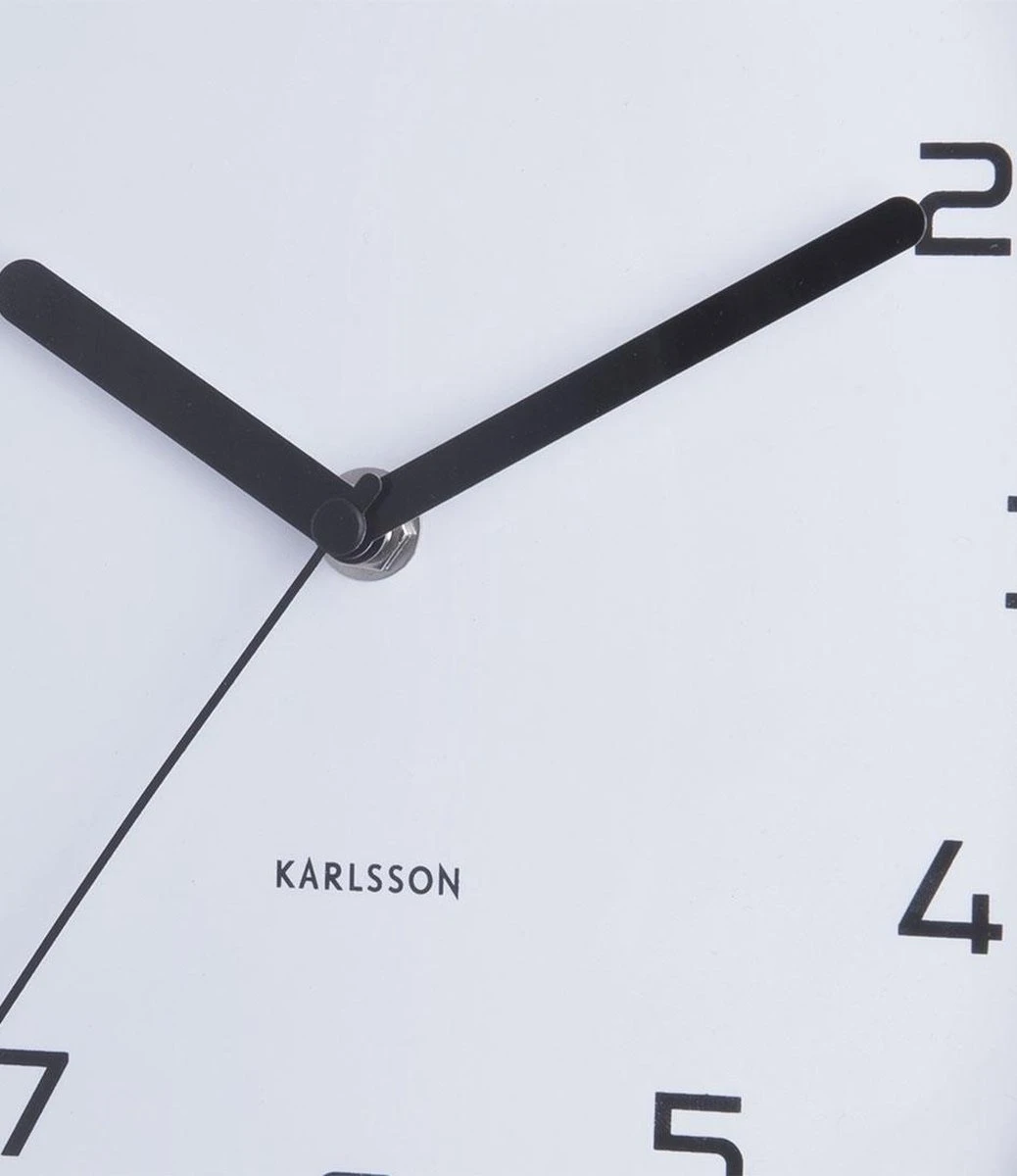 Karlsson Wandklok Doubler - Rubberized Wit - 29x24,5x9,5cm - Afbeelding 4