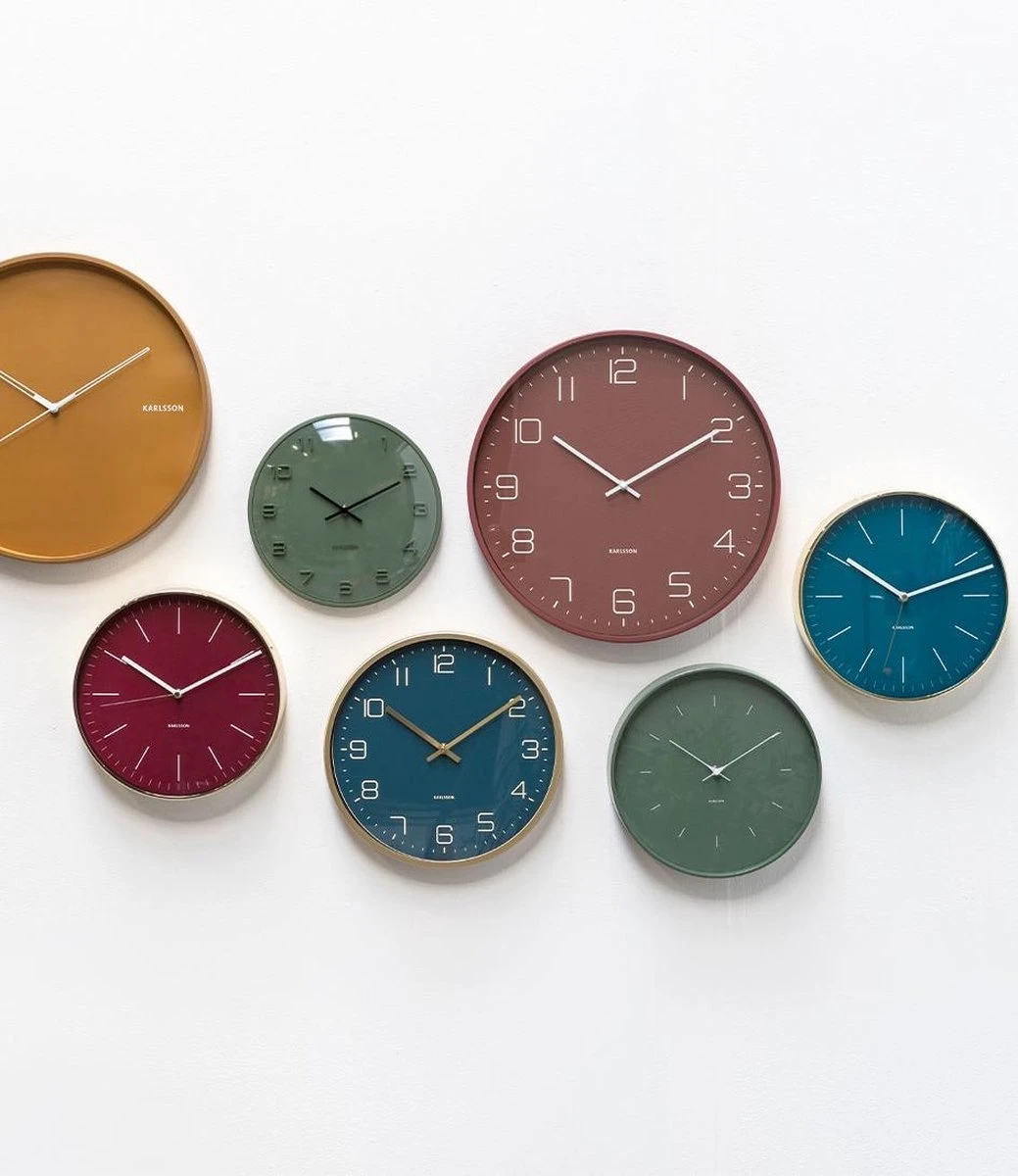 Karlsson Wandklok Lofty - IJzer Mat Warm Rood, - Ø40cm - Afbeelding 8