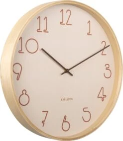 Karlsson Wandklok - Sencillo - Zandbruin