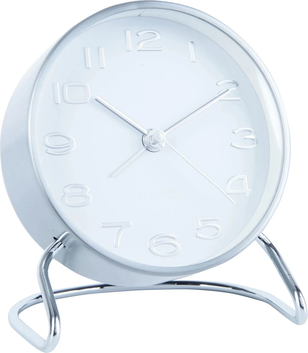 Karlsson Wekker Classical Numbers - Wit - Ø9,5x11cm