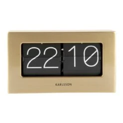 Karlsson Boxed Flip Tafelklok - Geborsteld Goud