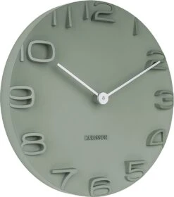 Karlsson Wandklok On The Edge - Jungle Groen Met Chromen Wijzers - Ø42cm