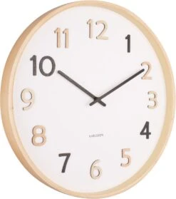 Karlsson Wandklok Pure Wood - Nerven Multicolour - Ø40cm