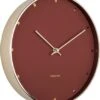 Karlsson Wandklok Petite - Metaal Kleibruin Met Goud - Ø27cm