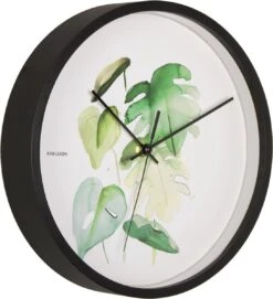 Karlsson Wall Clock Botanical Monstera Print