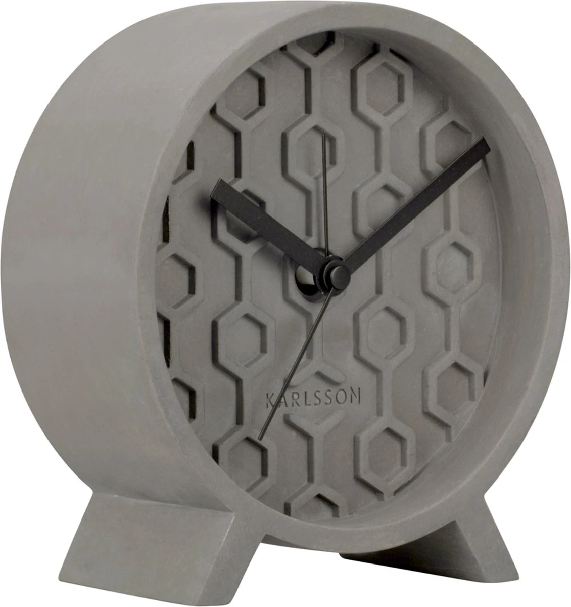 Karlsson Alarmklok Honeycomb - Beton - Donkergrijs - Afbeelding 4