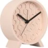 Karlsson Alarmklok Honeycomb - Beton - Roze