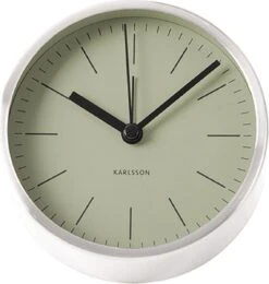 Karlsson Alarm Clock Minimal Olive Green, Nickel Case