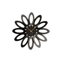 Karlsson - Wall Clock Fiore Wood Veneer Black