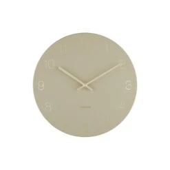 Karlsson - Wandklok Charm - Gegraveerde Nummers - Olijfgroen - Ø35cm
