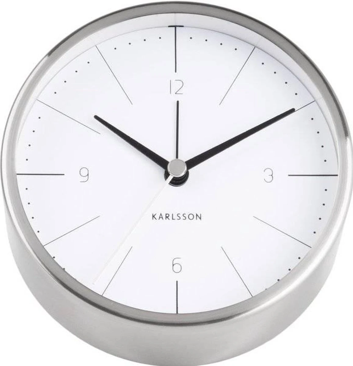 Karlsson Alarmklok - Normann - Geborsteld Staal - Wit - Afbeelding 5