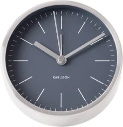 Karlsson Alarm Clock Minimal Night Blue, Nickel Case