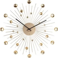Karlsson Wandklok Sunburst - Kristal - Goud - Large - Ø50cm