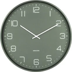 Karlsson Wandklok Lofty - Metaal Mat Groen - Ø40cm