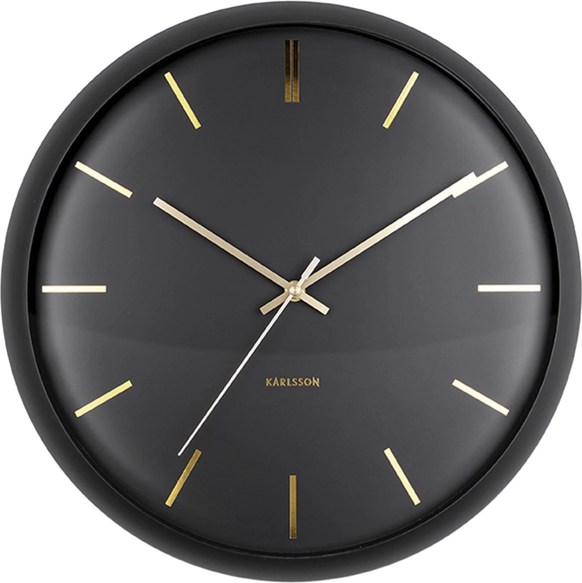 Karlsson Wandklok Globe - Zwart - Ø40cm - Afbeelding 6