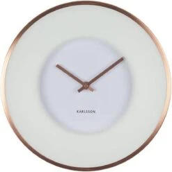 Karlsson Illusion - Wandklok - 38 X 9 Cm - Metaal - Wit