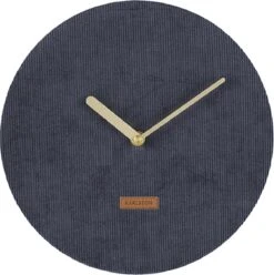Karlsson Wandklok Corduroy - Donker Blauw - Ø25cm