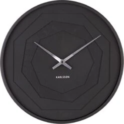 Karlsson Wandklok Layered Origami - Zwart - Ø30cm