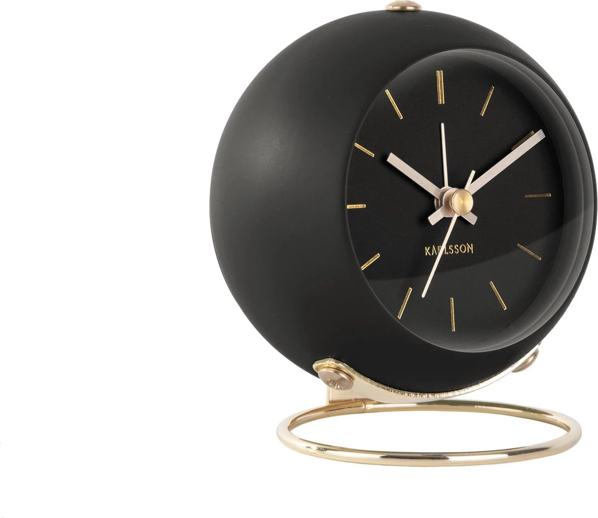 Karlsson Globe Wekker - Zwart - Afbeelding 2