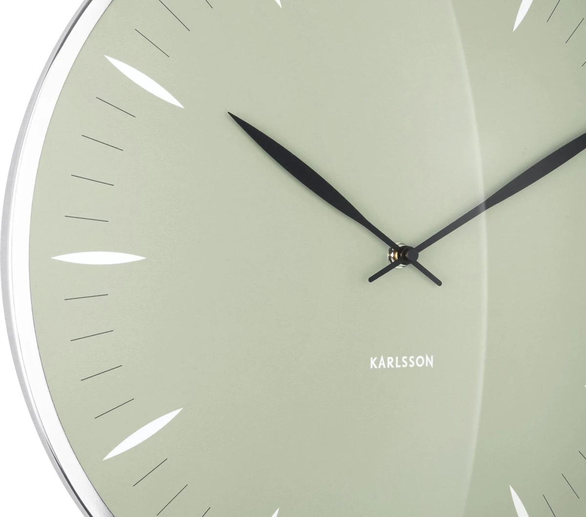 Karlsson Wandklok Leaf - Jungle Groen, Bol Glas - Ø40cm - Afbeelding 2