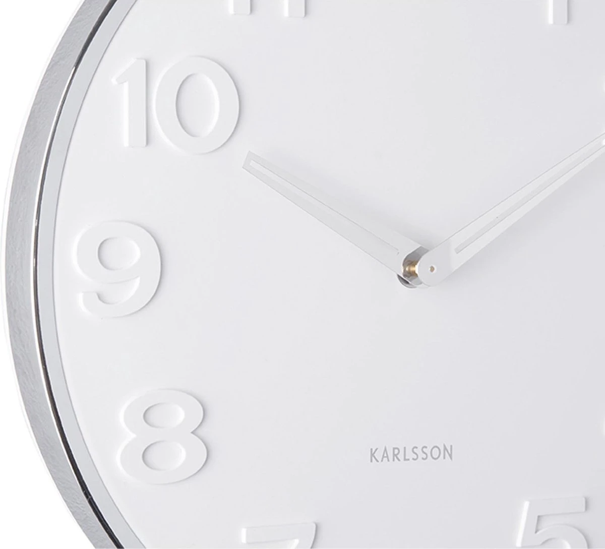 Karlsson Wandklok New Original Numbers - Wit - Ø30cm - Afbeelding 7