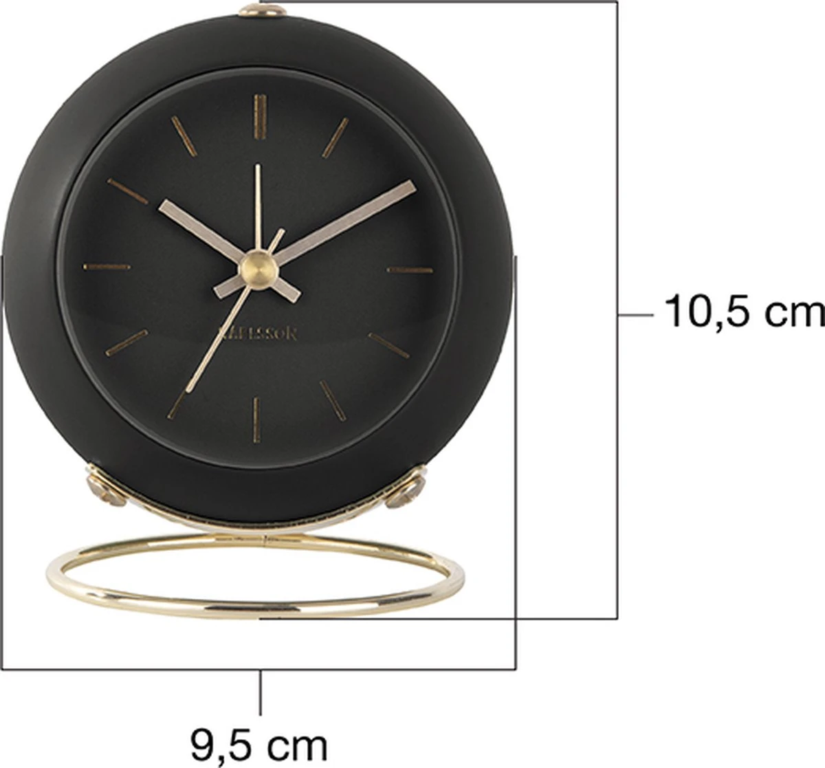 Karlsson Globe Wekker - Zwart - Afbeelding 7