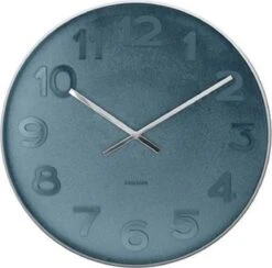 Karlsson Wandklok Mister Blue Numbers - Formaat - M
