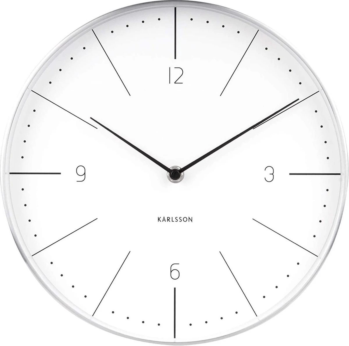 Karlsson - Normann - Wandklok - Metaal - Diameter 27,5 Cm - Wit