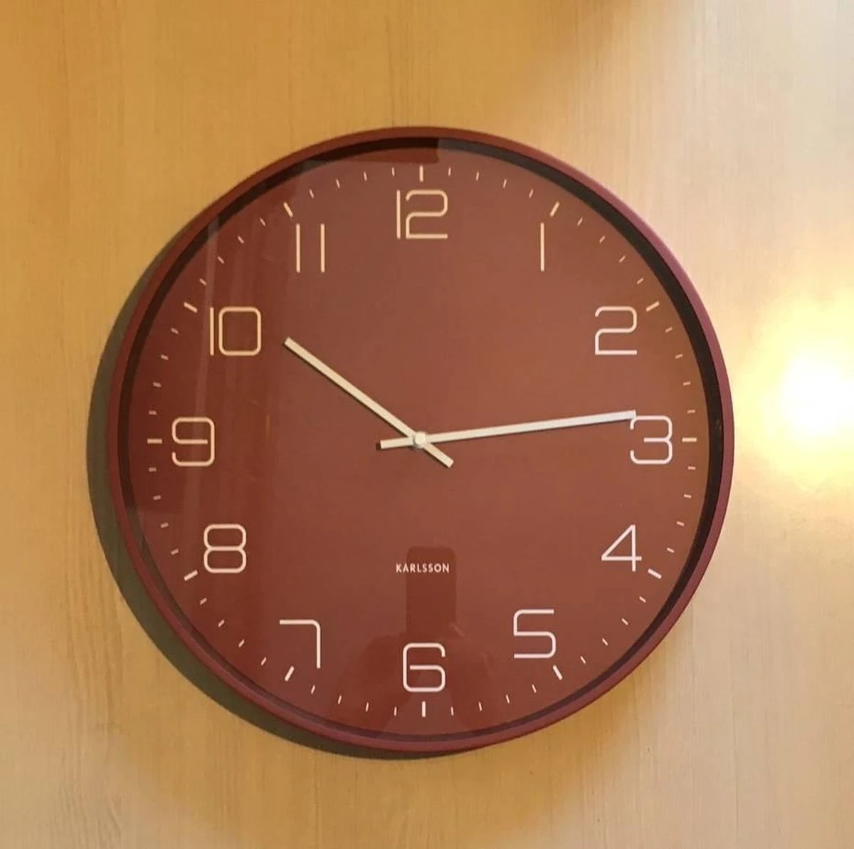 Karlsson Wandklok Lofty - IJzer Mat Warm Rood, - Ø40cm - Afbeelding 5