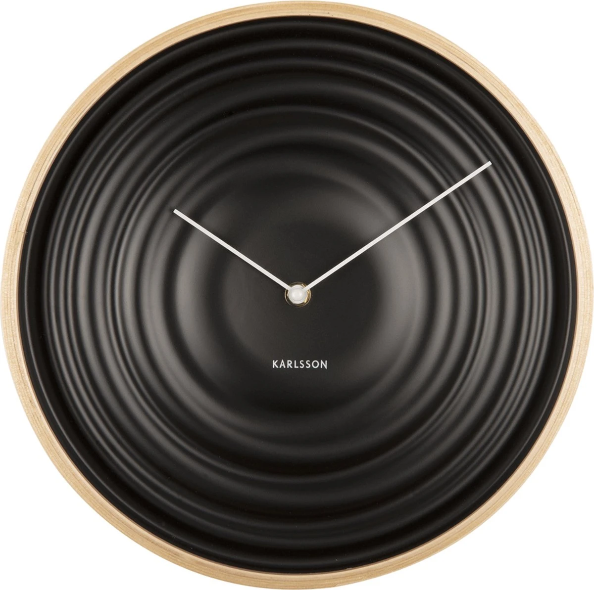 Karlsson Wall Clock Scandi Ribble Matt Black, Wood Case - Afbeelding 4