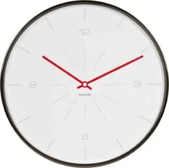 Karlsson Wall Clock Thin Line Numbers White