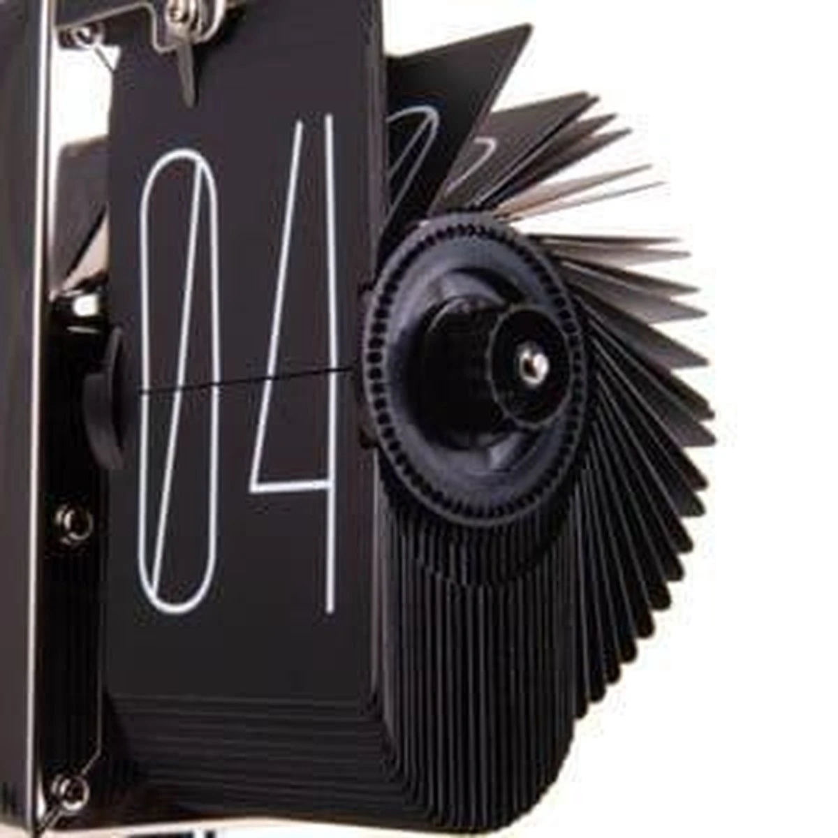 Karlsson Flipklok No Case Mini - Zwart - Chroom Standaard - 20,6x7,5cm - Afbeelding 4