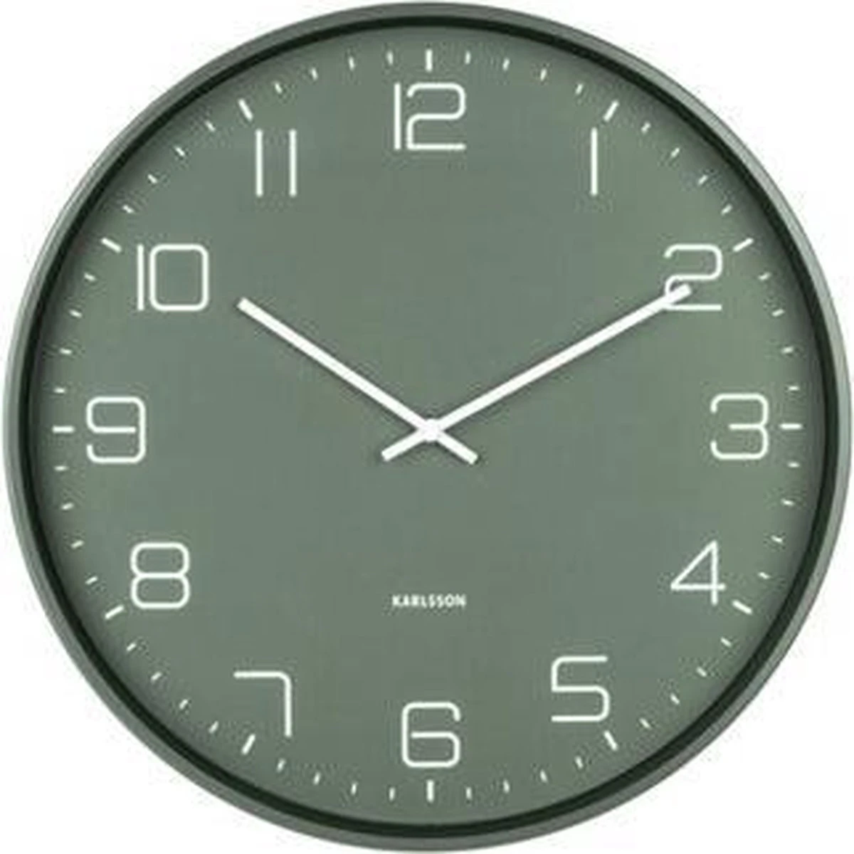Karlsson Wandklok Lofty - Metaal Mat Groen - Ø40cm - Afbeelding 2