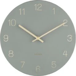 Karlsson Wandklok Charm - Gegraveerde Nummers - Jungle Groen - Ø35cm