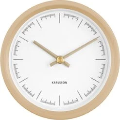 Karlsson Wandklok Dense - Rubberized Zandbruin - Ø12,5cm