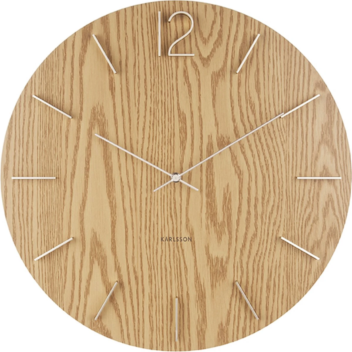 Karlsson Wandklok Meek - MDF Licht Hout Fineer - Ø50cm