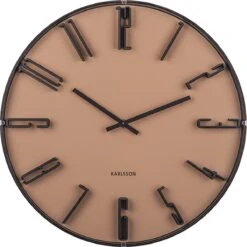 Karlsson Wandklok Sentient - Zand Bruin - Ø40cm