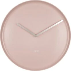 Karlsson Wandklok Plate - Porselein Roze - Ø35cm