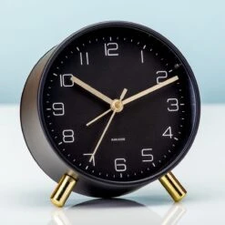 Karlsson Wekker Lofty Zwart - Staal - Ø 11cm