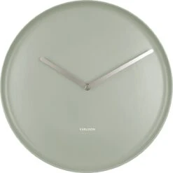 Karlsson Wandklok Plate - Porselein Grijs/Groen - Ø35cm
